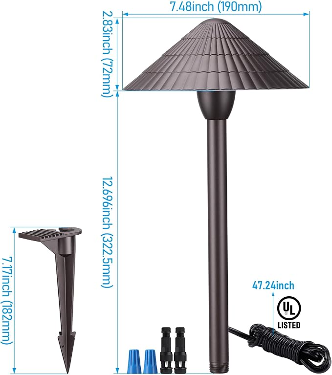 LEONLITE 5CCT Low Voltage Landscape Lights, 12-24V AC/DC, Pathway Lighting Wired - Image 7