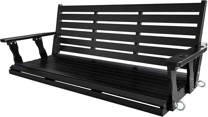 Wooden Porch Swing, Ergonomic Seat, Bench Swing - Image 8