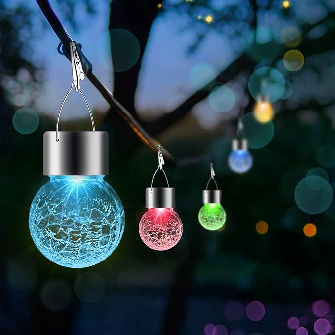 32 Pack Hanging Solar Lights Outdoor Decorative, Waterproof Solar Globe Lantern - Image 3