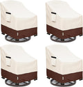 Patio Chair Covers for Outdoor Furniture Waterproof 4 Pack, Heavy Duty by Hadisi