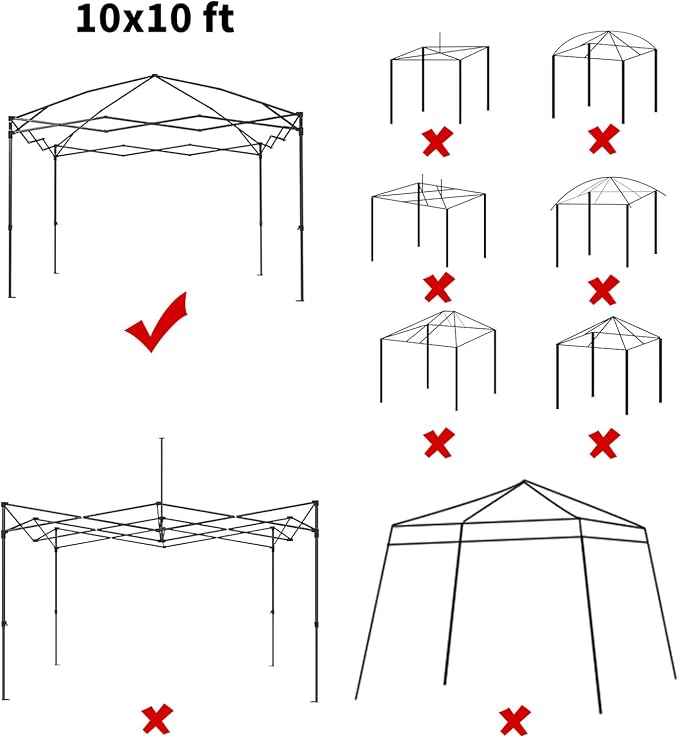 MOQI 10x10 Canopy Replacement Top Cover - Image 5