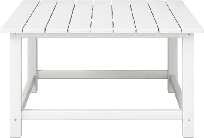 WestinTrends Malibu Low Outdoor HDPE Square Patio Coffee Table - Image 3