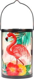Hanging Solar Lantern Outdoor Waterproof Flamingo Solar Lights Glass Tabletop by MUMTOP