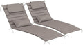 2PCS Outdoor Water-Resistant Olefin Chaise Lounge Cushions by Aofeite