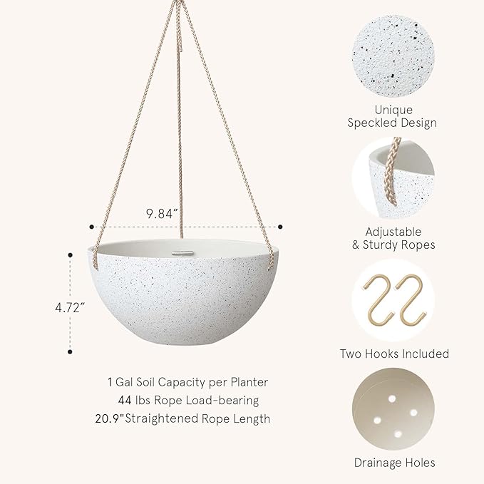 LA Jolie Muse Hanging Planters for Indoor Plants - Image 2