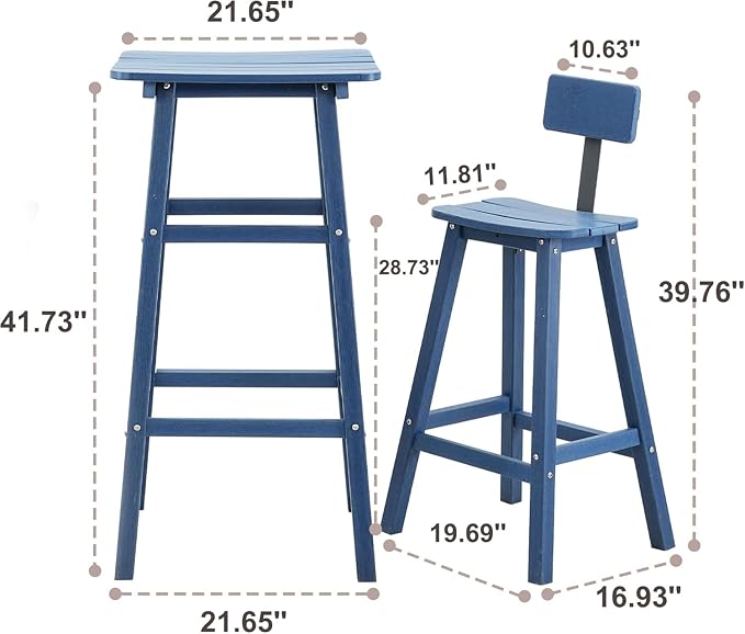 Outdoor Bar Table, HDPE Patio Bar Table, All Weather Height Patio Tables - Image 3