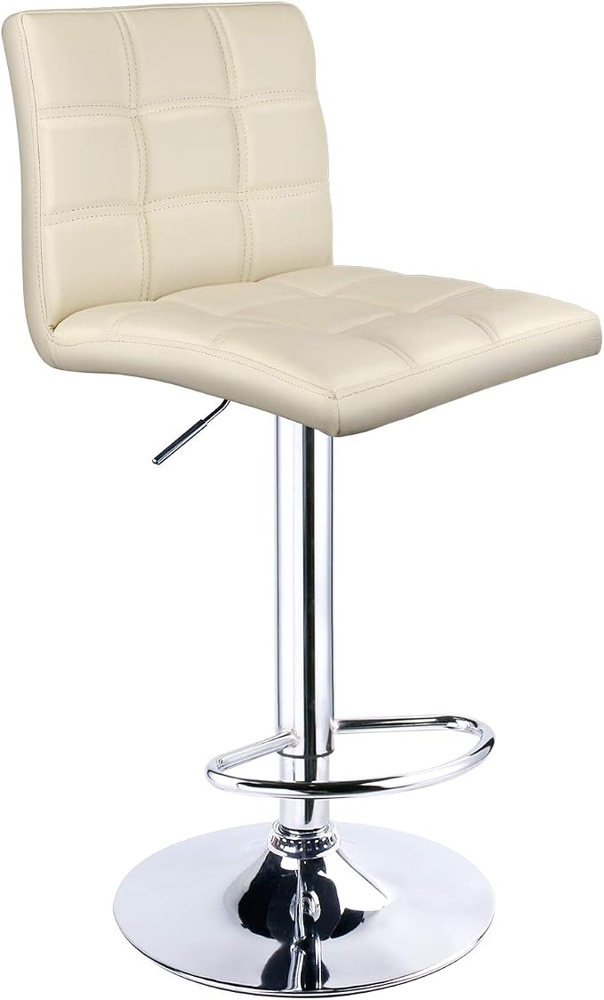 Leopard Modern Square PU Leather Adjustable Bar Stools - Image 5