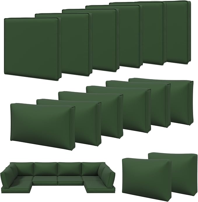 Aoxun 14pcs Patio Cushion Covers Replacement, Waterproof Outdoor Furniture by Aoxun