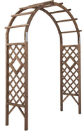 VINGLI Wooden Garden Arbor, Wedding Arch, 7ft Arch Backdrop Stand by VINGLI