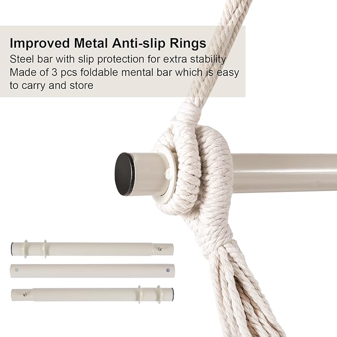 Hammock Chair, Hanging Rope Swing Seat - Image 6