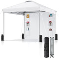 10x10 Pop Up Canopy with Sidewalls, Instant Heavy Duty Canopy Tent by SANWAY