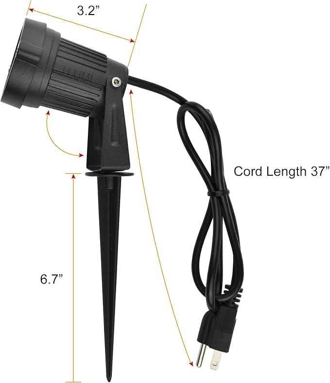 GSS6005 Plug in Spotlight Outdoor, 5W LED Landscape Spotlight 120V, 3000K Warm - Image 6