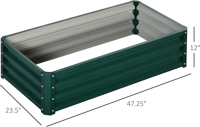 Outsunny Galvanized Raised Garden Bed, - Image 7