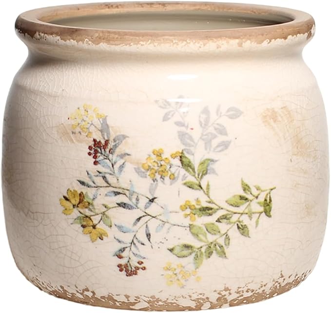 Pots for Plant, Cottage Rustic Clay Ceramic Tabletop Flower Pots, 6.29'' Plant by XiaanJiaju