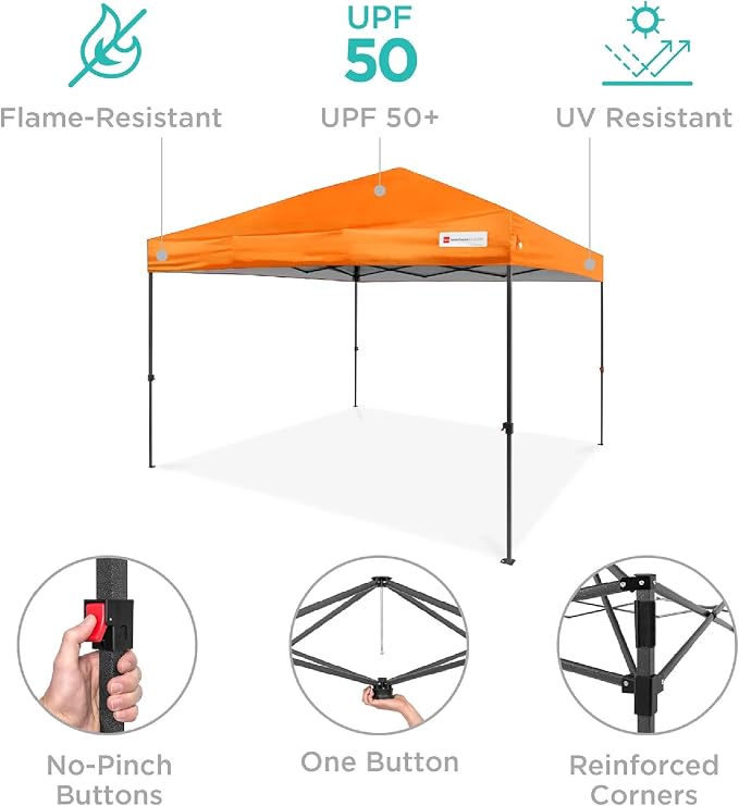 Best Choice Products 10x10ft Pop Up Canopy Tent, Outdoor Shade, 1 Person 1 - Image 4