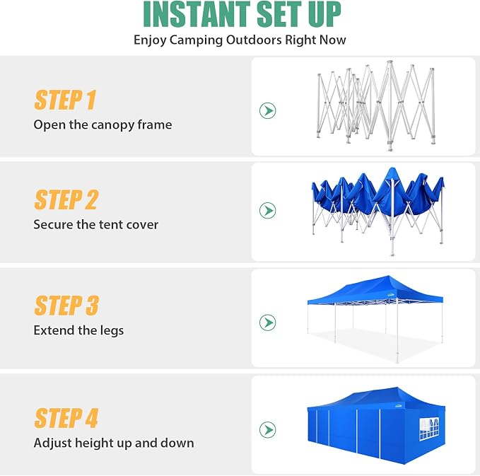 COBIZI 13x26 Heavy Duty Pop Up Canopy - Image 8