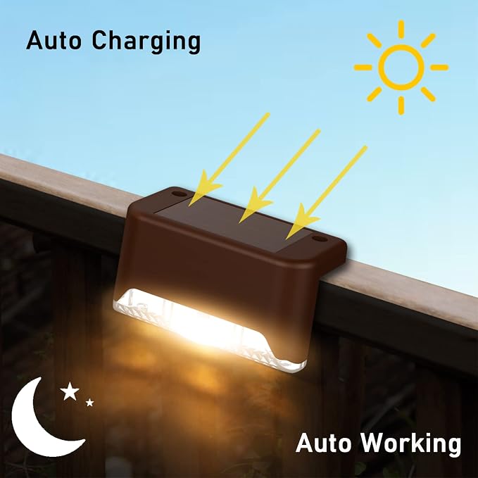 pearlstar Solar Deck Lights Outdoor, 24 Pack Solar Deck Lights Outdoor - Image 6