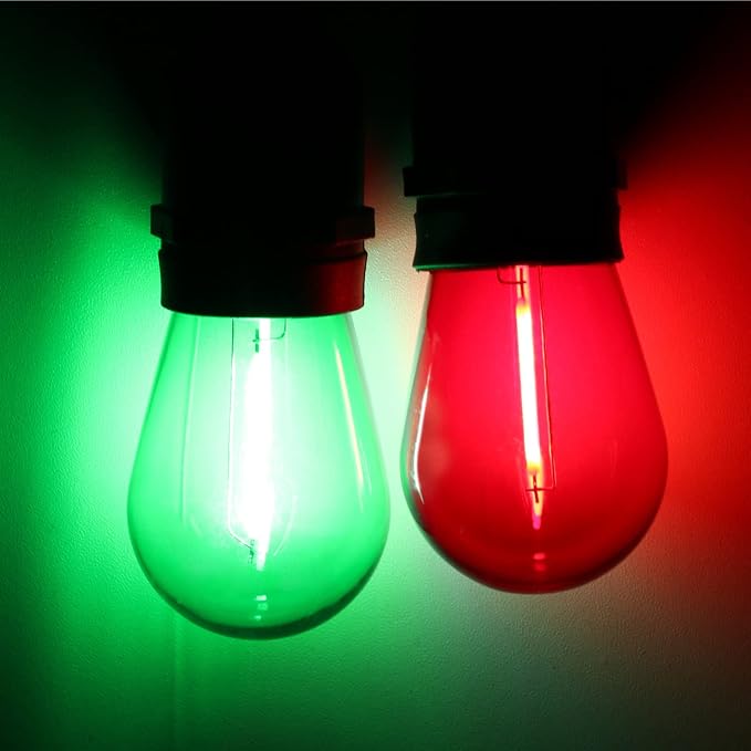 S14 Colored LED String Light Bulbs, E26 Medium Screw Base - Image 6