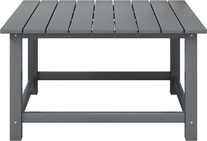 WestinTrends Malibu Low Outdoor HDPE Square Patio Coffee Table - Image 3