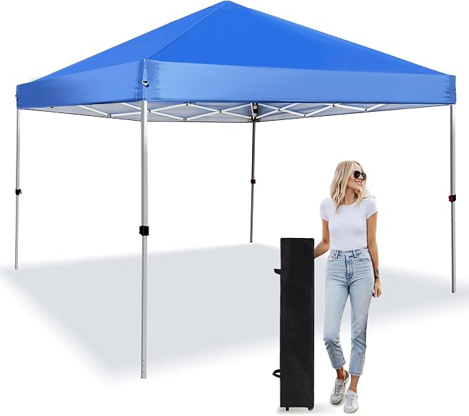Pop Up Canopy 8X8 FT, Portable Sun Instant Shelter w/Backpack Bag, Waterproof by LANMOUNTAIN
