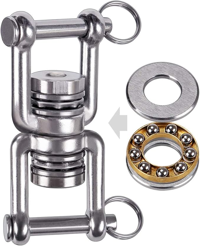 BeneLabel Dual Hanging Rings Hammock Swing Hanger, Swivel Stainless Steel by BeneLabel