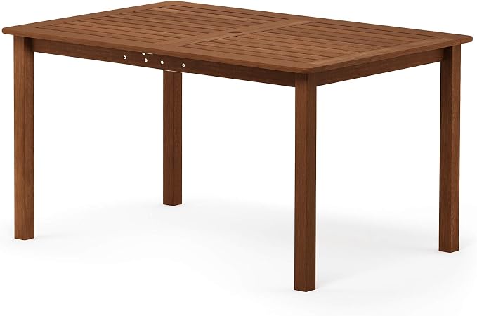 Furinno Tioman Outdoor Dining Table, Natural 35.5"D x 59.0"W x 29.0"H by Furinno-FitsYourSpaceFitsYourBudget