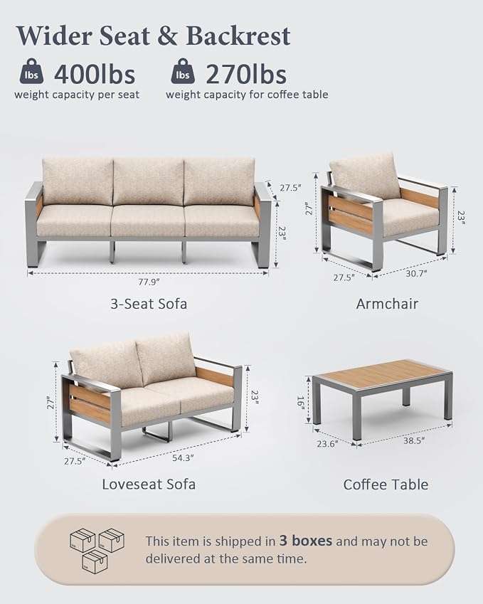 ZANDOR Aluminum Outdoor Patio Furniture - Image 2