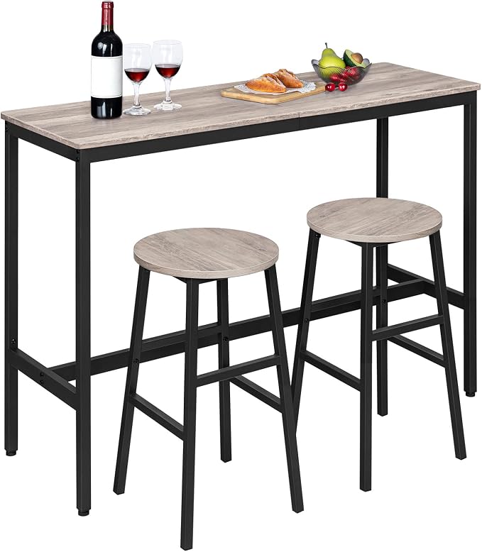 Bar Stools, 24.4 Inch Kitchen Breakfast Bar Chairs, Industrial Bar Stools - Image 8
