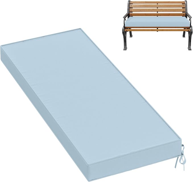 Premium Outdoor Bench Cushions for Patio Furniture 3.5inches Memory Foam Bench by Pakunoda