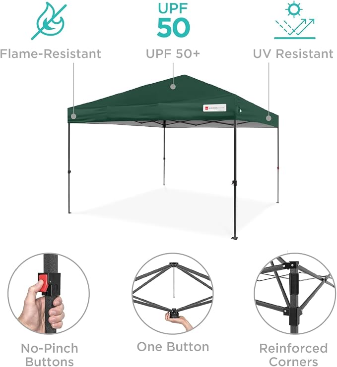 Best Choice Products 8x8ft Pop Up Canopy Tent, Outdoor Shade, 1 Person 1 Minute - Image 4