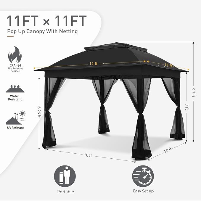 COOS BAY 11x11 Pop Up Gazebo - Image 4