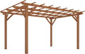 Outsunny 10' x 13' Outdoor Pergola, Wood Gazebo Grape Trellis by Outsunny