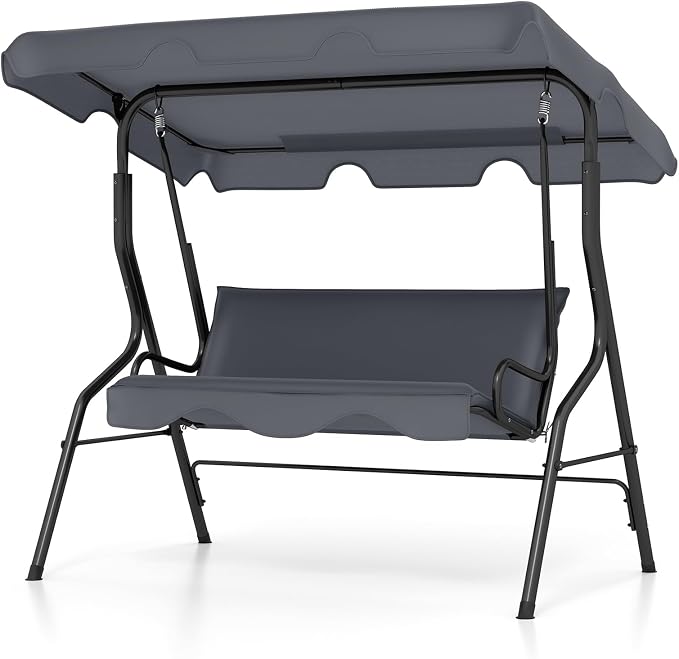 Tangkula 3 Person Porch Swing, Patio Swing by TANGKULA