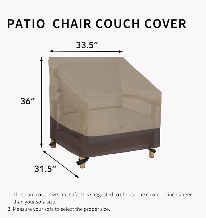 Easy-Going Outdoor Chair Cover Waterproof, Heavy Duty Patio Chair Cover - Image 6