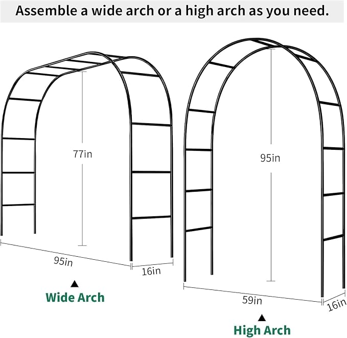 Garden Arch Trellis for Climbing Plants Outdoor Wedding Arches for Ceremony - Image 6