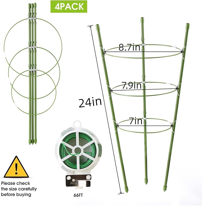 Kgozwon 4 Pack Tomato Cage Plant Support Cages - Image 2