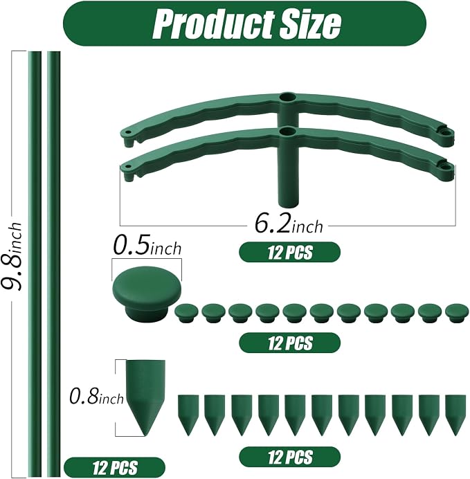 Uzoli 12 Pack Plant Support Stakes Sets - Image 2