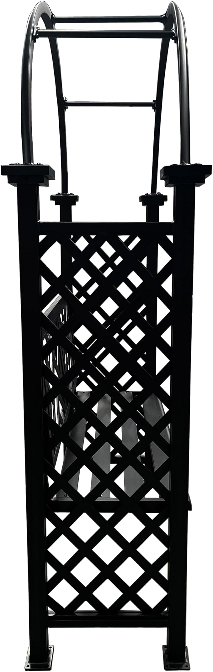 Oakland Living Black Aluminum Garden Arbor Arch - Image 4