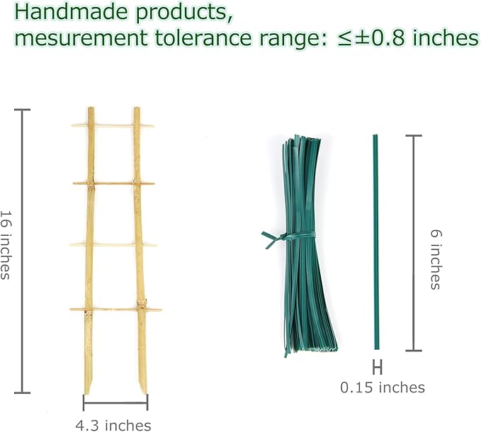 Bamboo Trellis, 16in Ladder-Shaped Trellis - Image 5