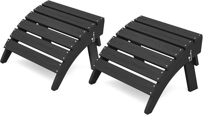KINGYES Folding Adirondack Ottomans Set of 2 by KINGYES
