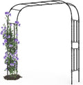 Garden Arch Trellis-98.4"*94.5", Plastic-Coated Rust-Proof Arbor Trellis by TrellumeGardenHome