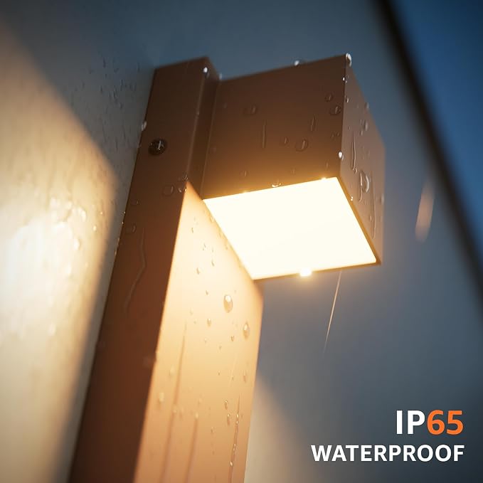 4 Pack 13" Modern Outdoor Led Wall Light, 16W 3000K 1200Lumen Porch & Patio - Image 4
