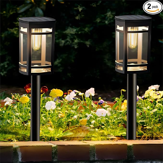 EXCMARK 2 Pack Solar Lights Outdoor Waterproof by ExcMark