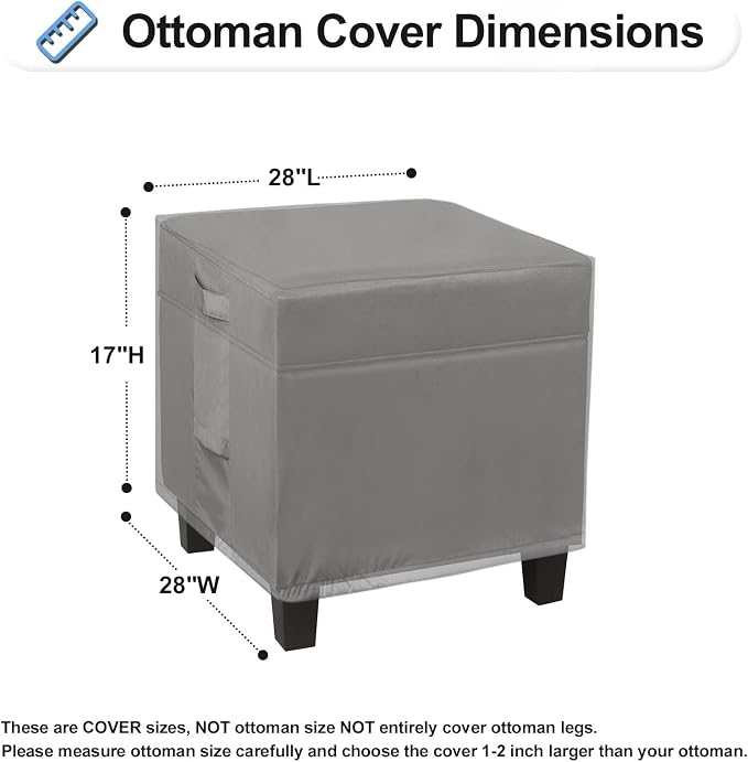 OutdoorLines Outdoor Waterproof Patio Ottoman Covers - Image 2