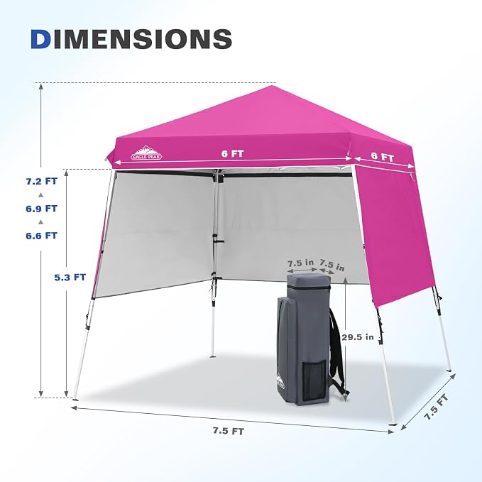 EAGLE PEAK Day Tripper 8x8 Aluminum Super-Lightweight Slant Leg Pop Up Canopy - Image 3
