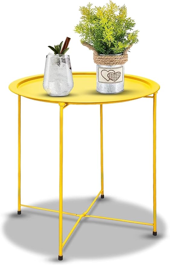 Garden 4 you Small Side Table, Round End Table, Outdoor Side Table by Garden4you