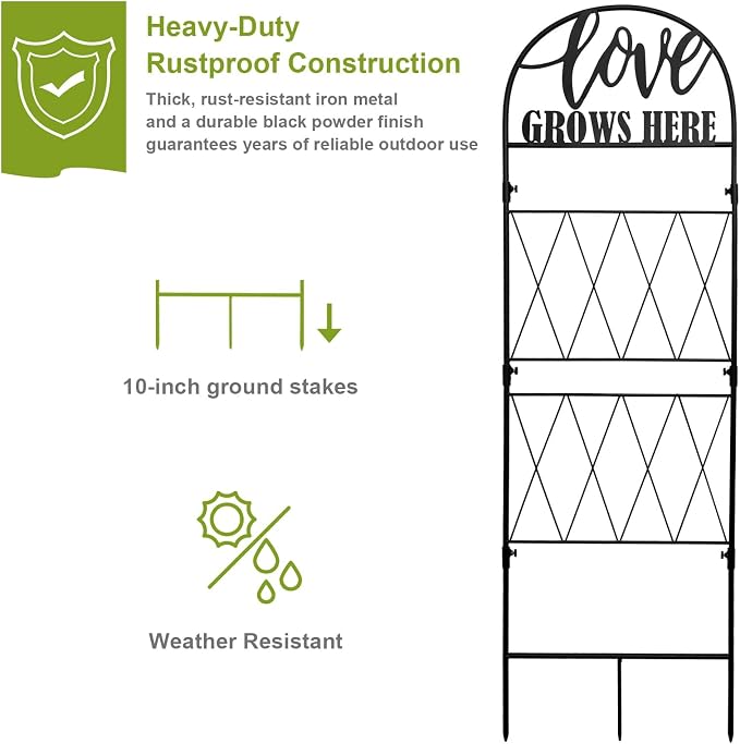 hogardeck 45 * 14 inch Metal Garden Trellis - Image 2