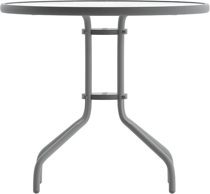 Flash Furniture Bellamy 31.5'' Round Indoor/Outdoor Tempered Glass Metal Frame - Image 10