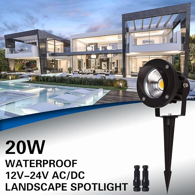 EAGLOD 20W Led Spotlights Outdoor Landscape Lights, Low Voltage Led Landscape - Image 2