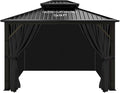 slashome 12'x14' Gazebo Curtains Outdoor Waterproof, Sidewalls by SLASHOME